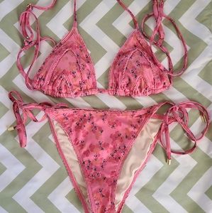 Peony Swimwear Pomegranate Set